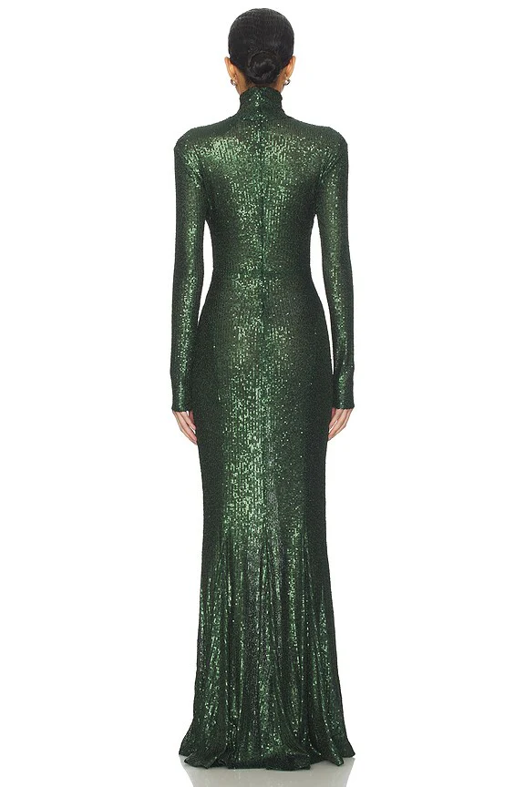 Long Sleeve Turtle Fishtail Gown