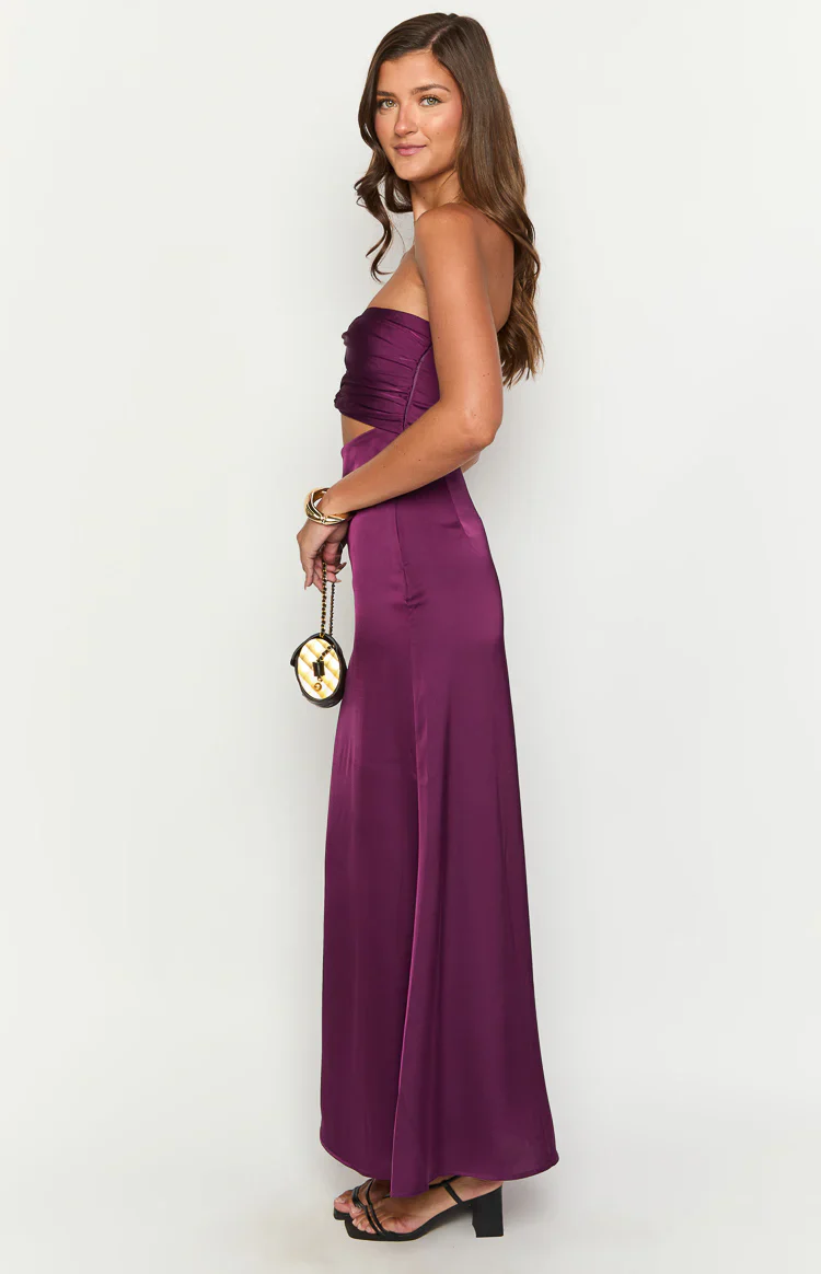 Coco Purple Strapless Maxi Dress