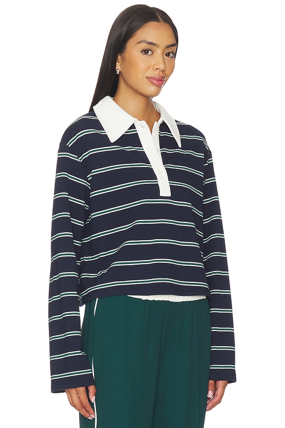 Ryland Rugby Top Green stripe