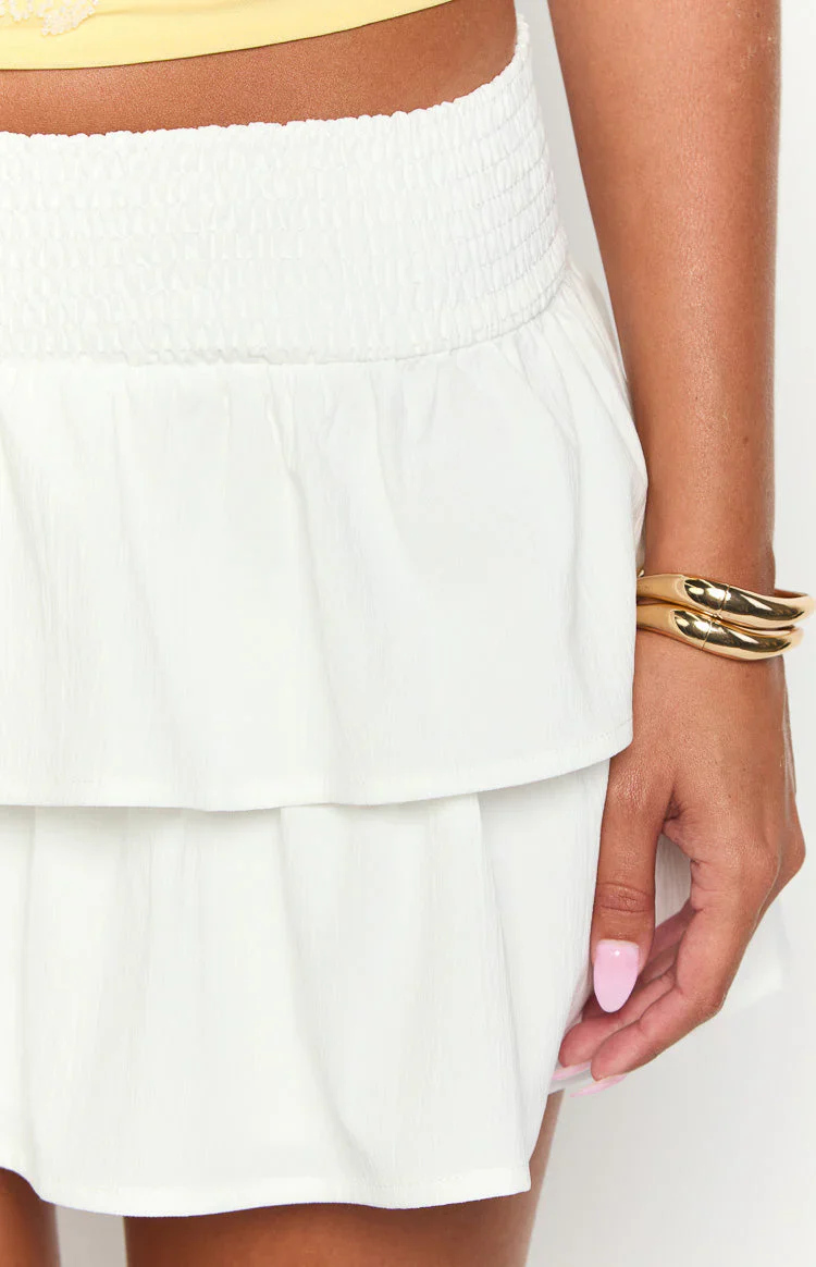 Baxley White Mini Skirt