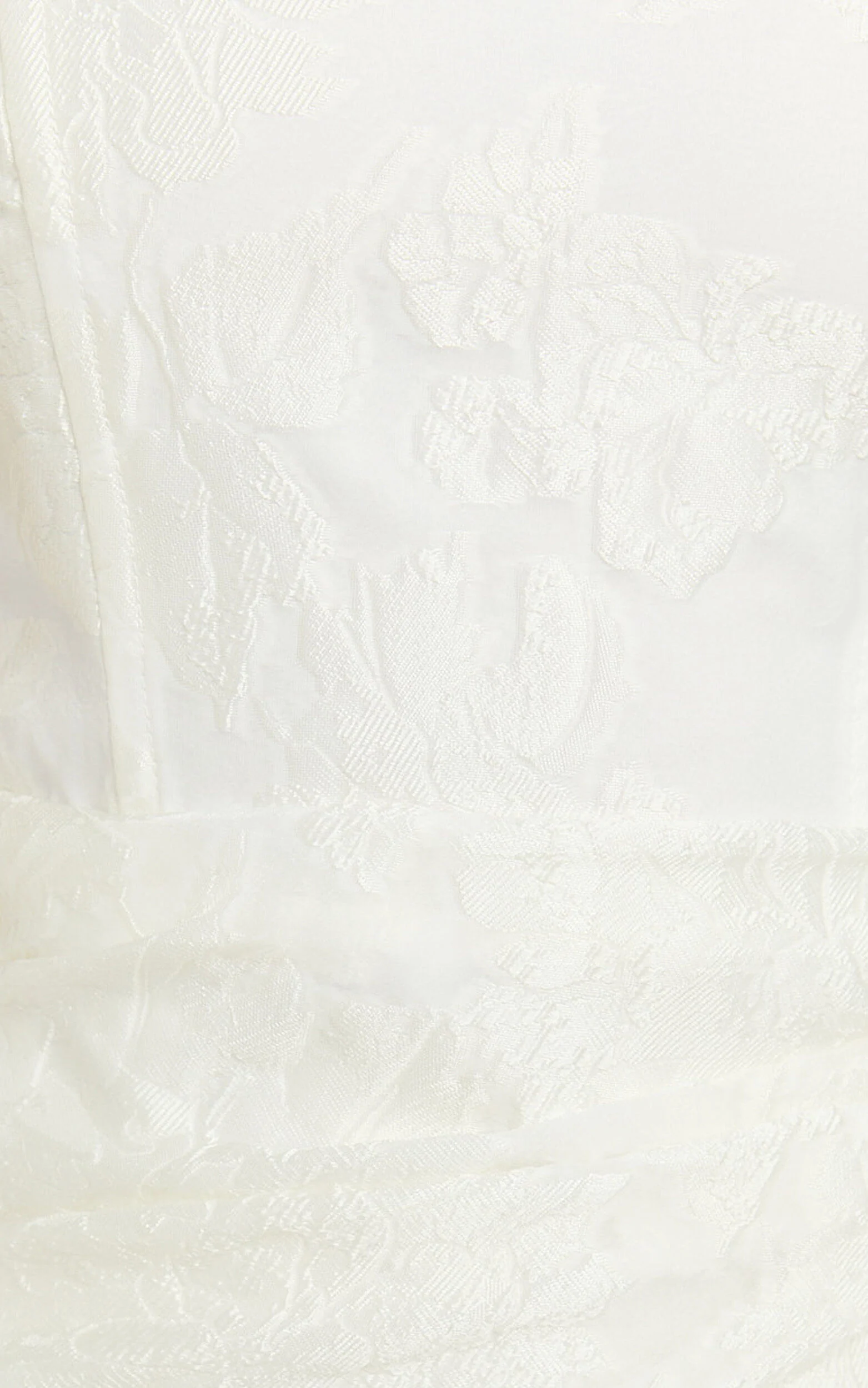 Laine Mini Dress - Jacquard Draped Dress in White