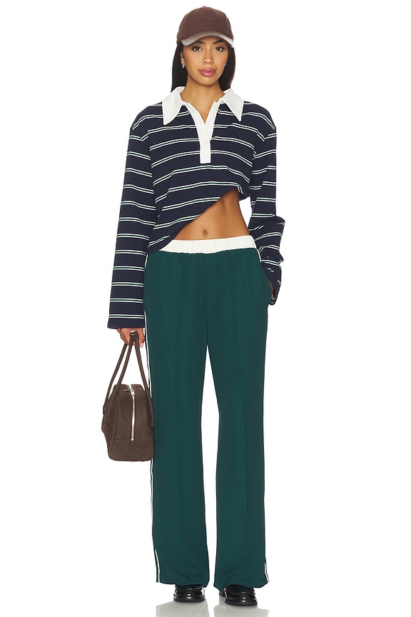 Ryland Rugby Top Green stripe