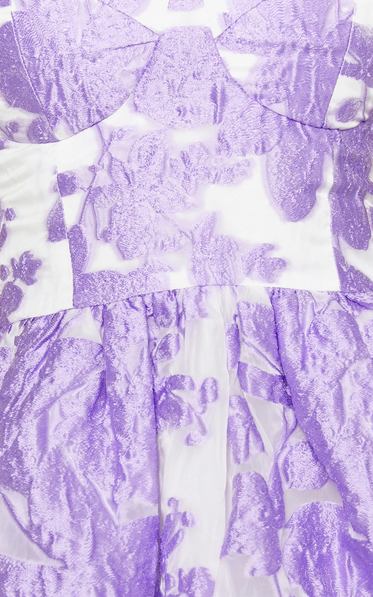 Brailey Mini Dress - Sweetheart Bustier Dress in Purple Jacquard