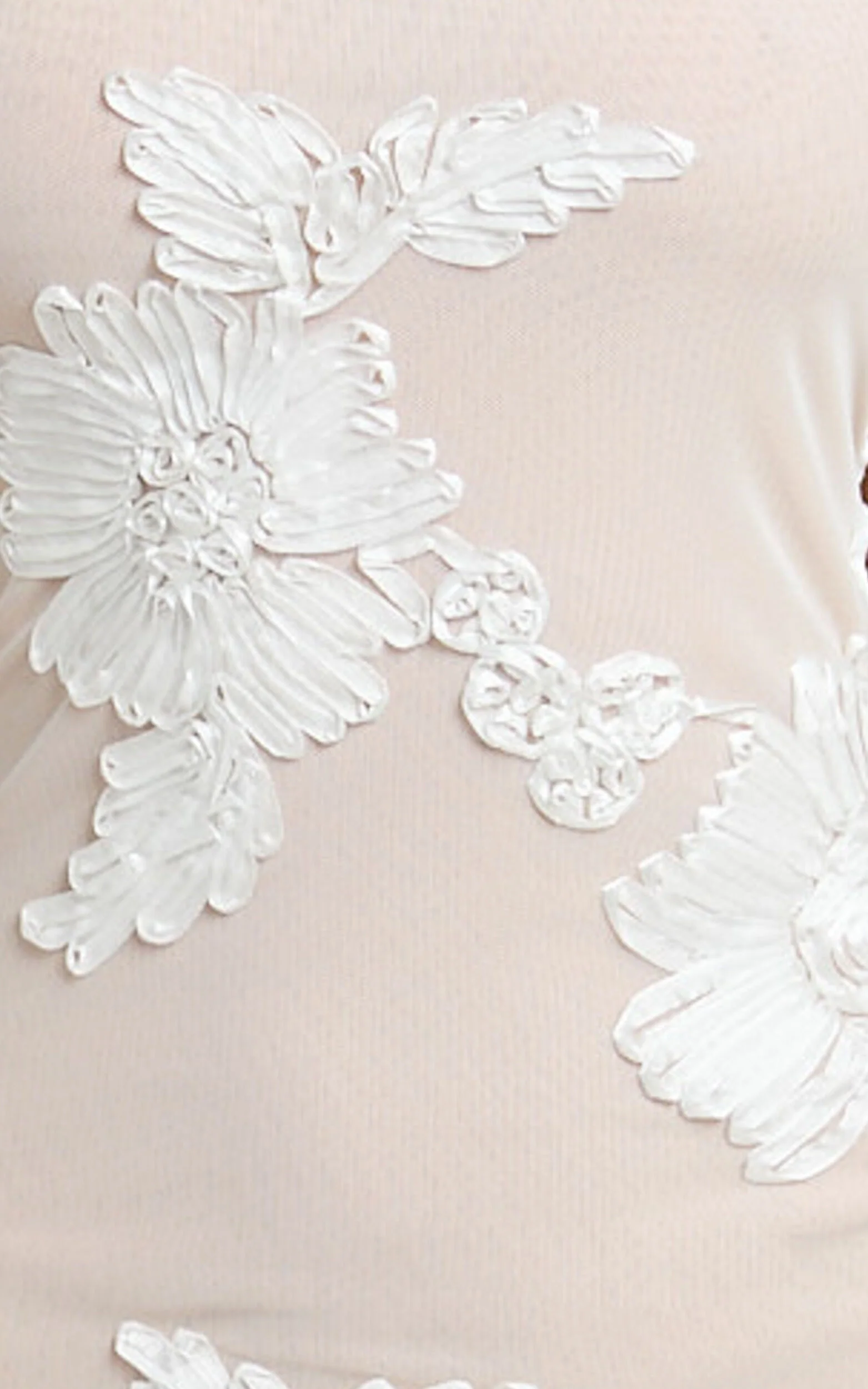 Shelby Mini Dress - Strapless Rosette Bodycon Dress in White