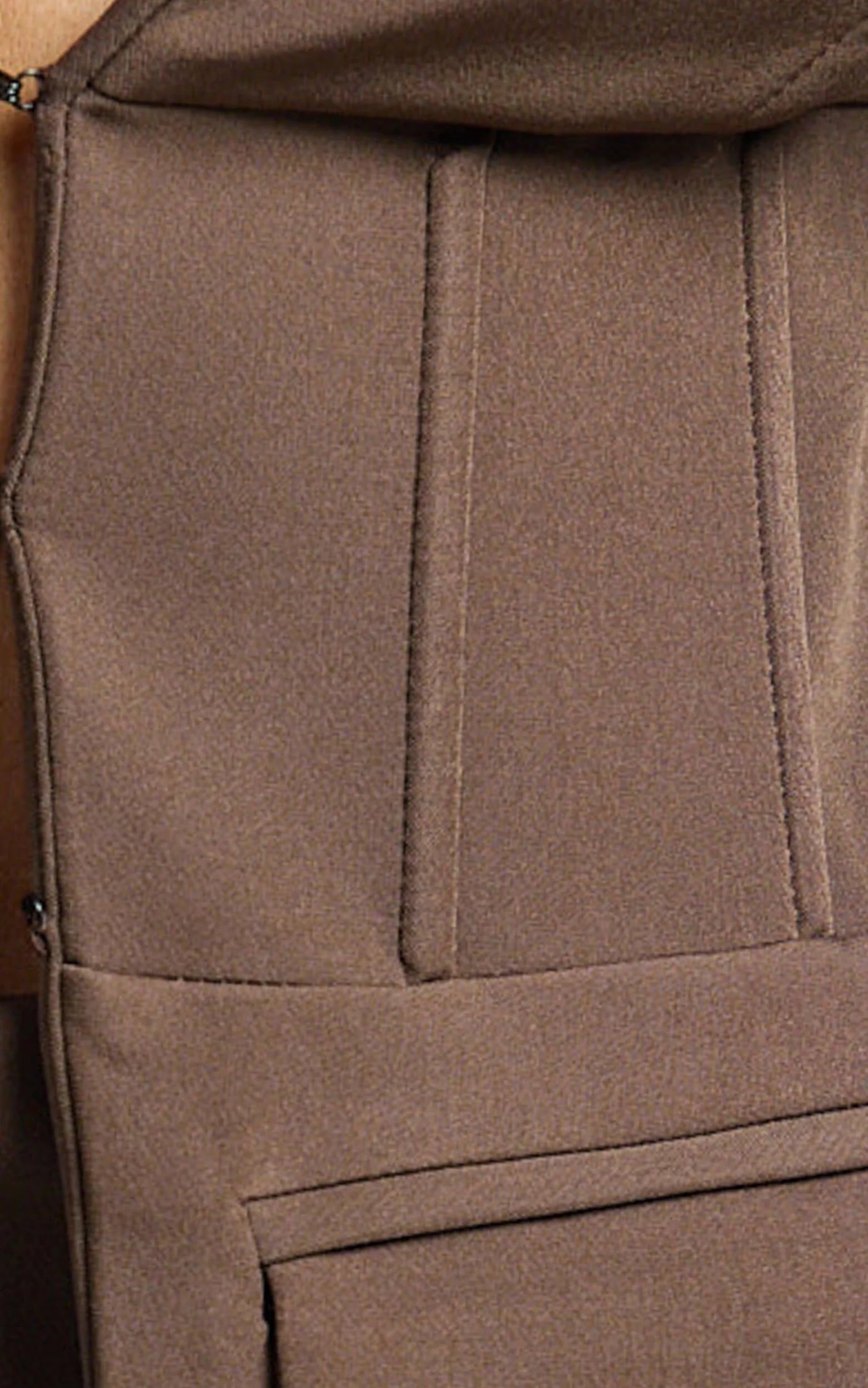 Larah Jacket - Shawl Collar Hook And Eye Fitted Blazer in Chocolate