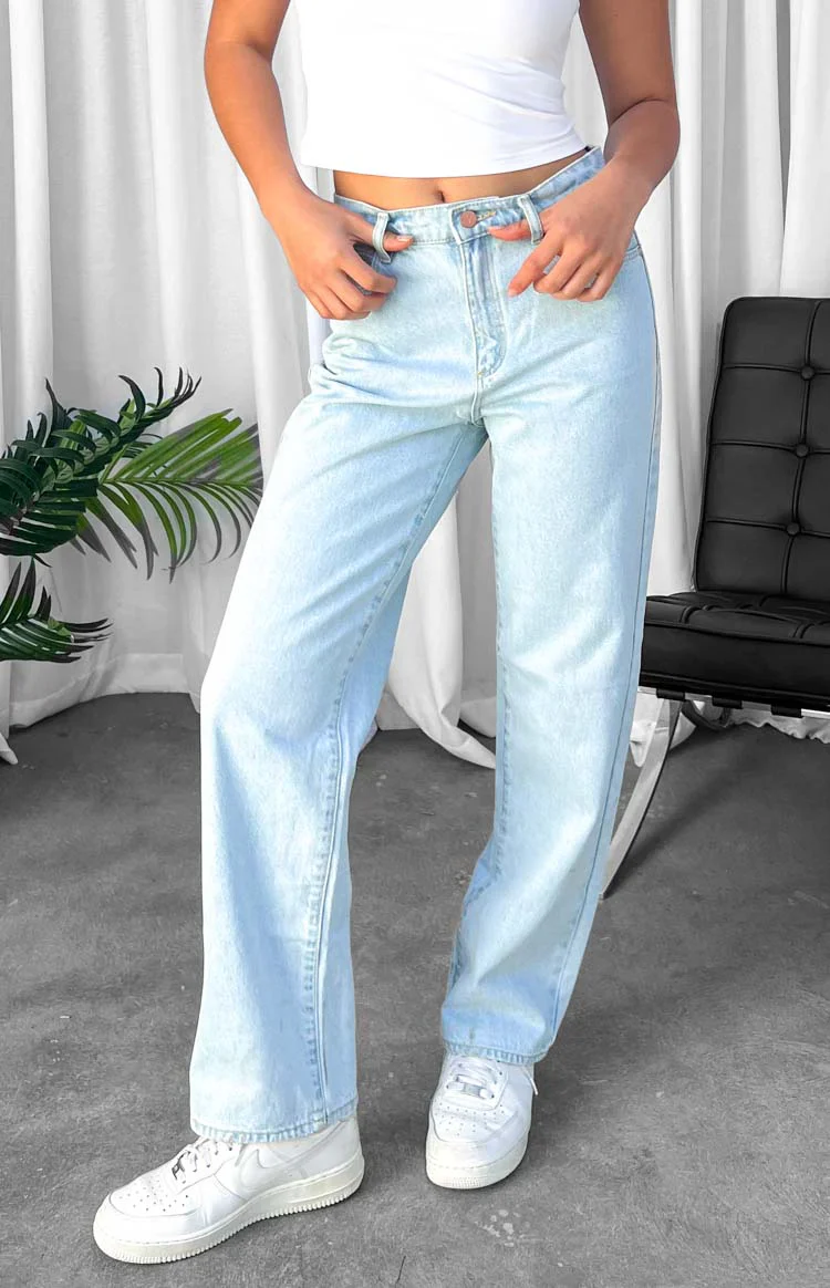 ABRAND A Bleached Stone Slouch Jeans