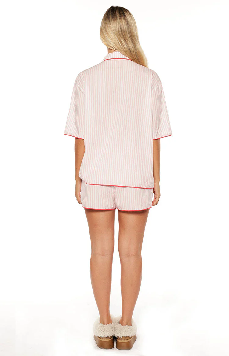 Alexea Pink Stripe Pajama Shirt