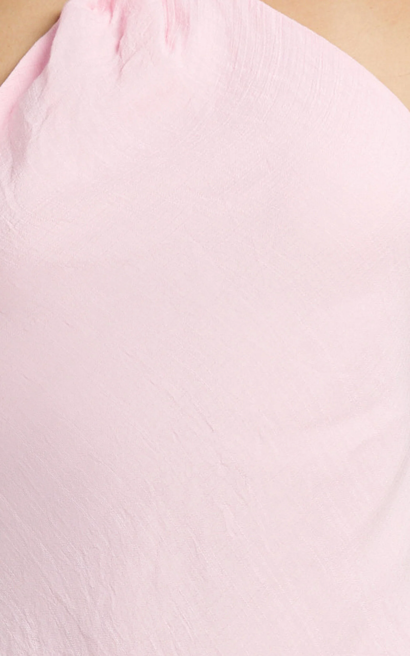 Maddox Mini Dress - Scarf Neck Low Tie Back Slip Dress in Pink