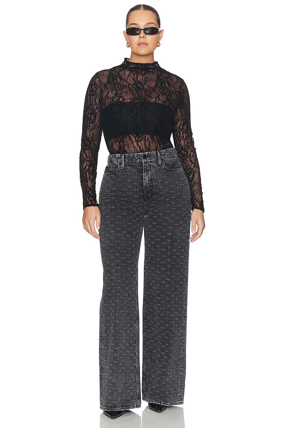 Lace Mock Neck Bodysuit