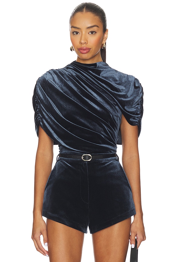 x REVOLVE Evianna Velvet Top