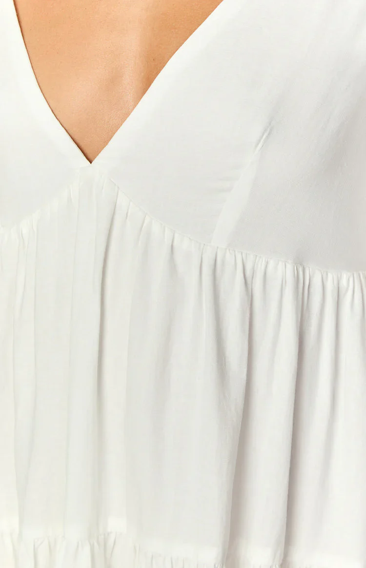 Lucky Heart White Long Sleeve Mini Dress