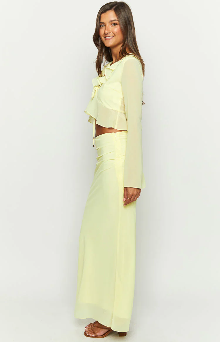 Rarmi Yellow Maxi Skirt