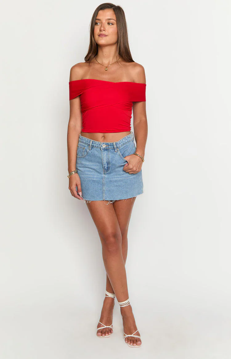 Jaya Red Crop Top