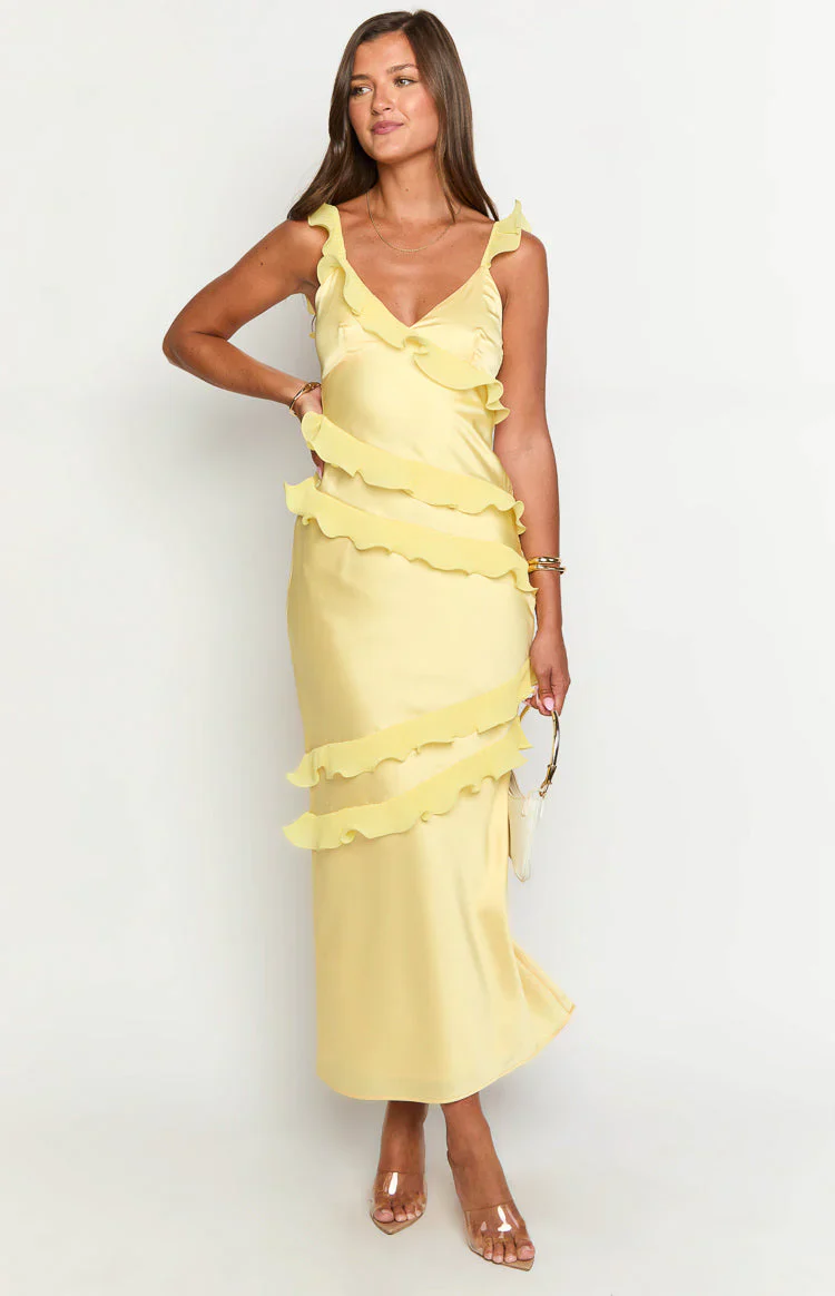 Evan Yellow Maxi Dress