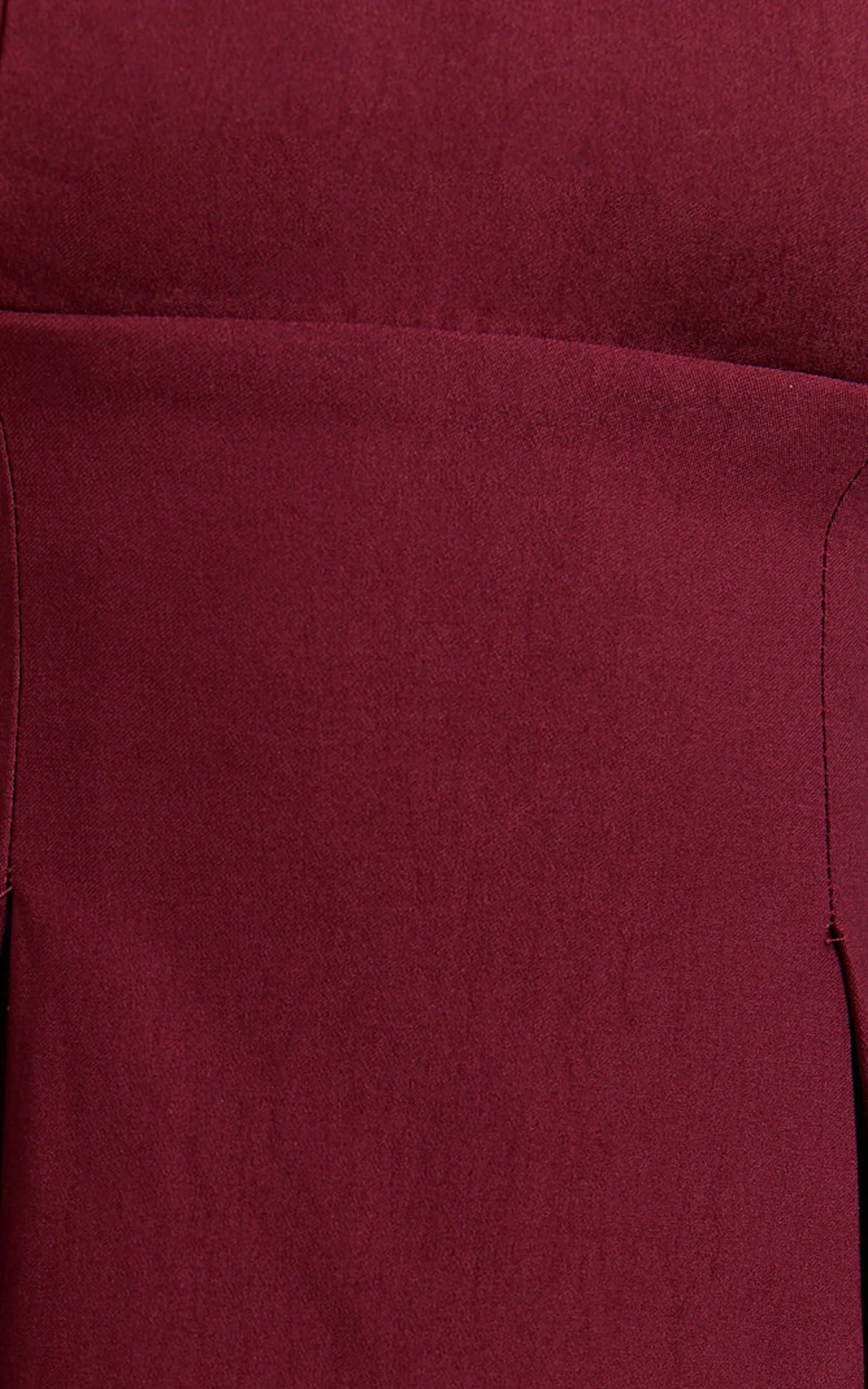 Ida Mini Dress - Wide Strap Straight Neck  Bow Back Dress in Berry