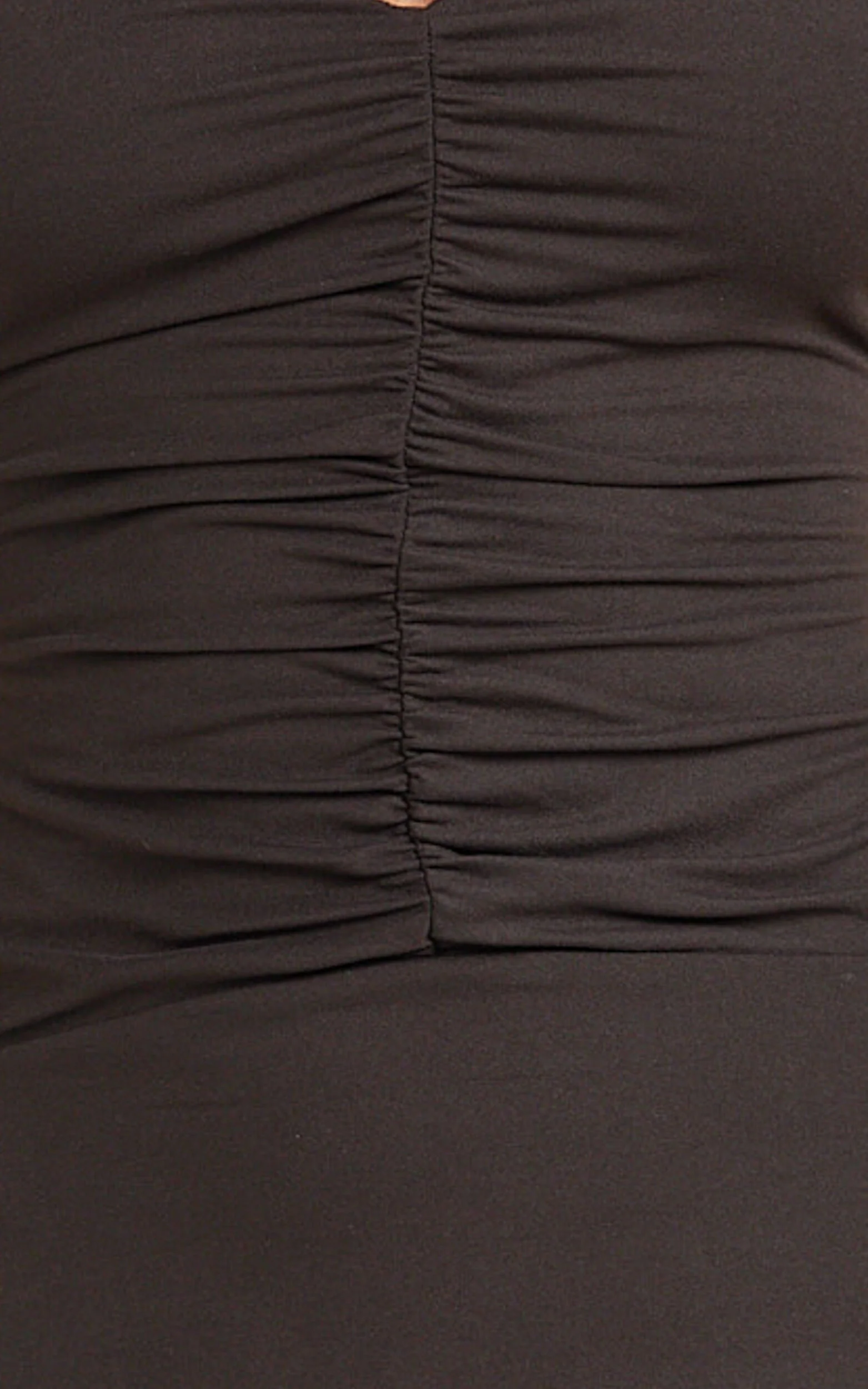 Vieberly Mini Dress - Ruched Halter Dress in Chocolate