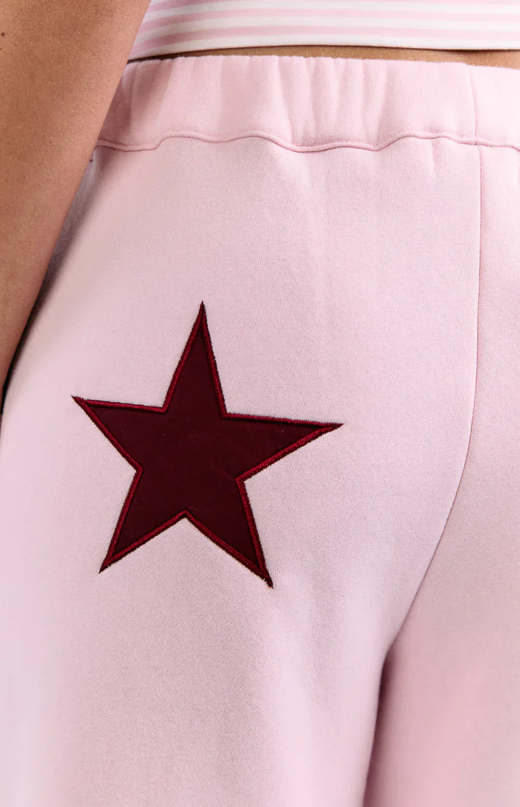 Dania Pink Burgundy Star Track Pants
