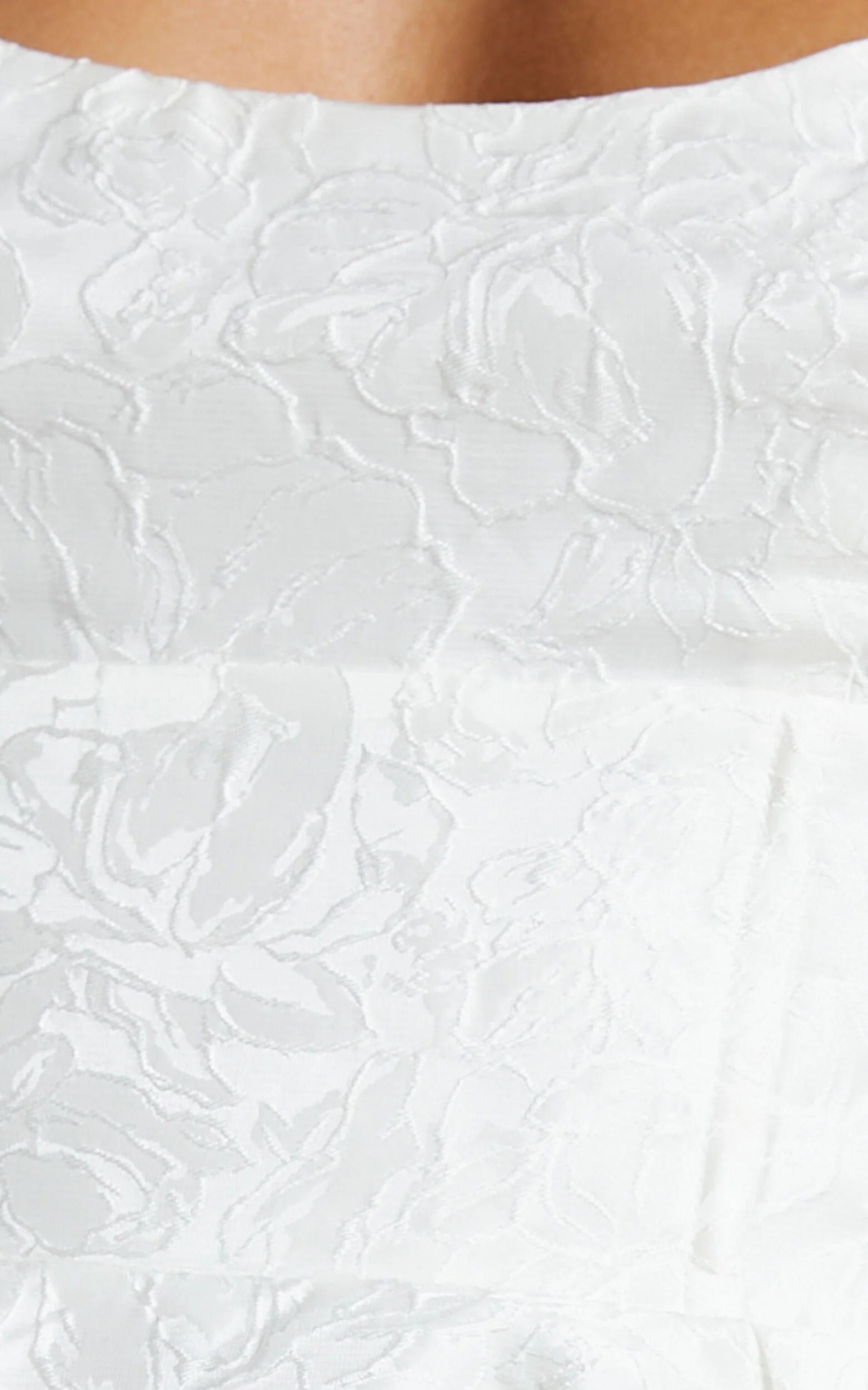 Stephane Mini Dress - Corset Scoop Neck Fit and Flare Dress in Ivory