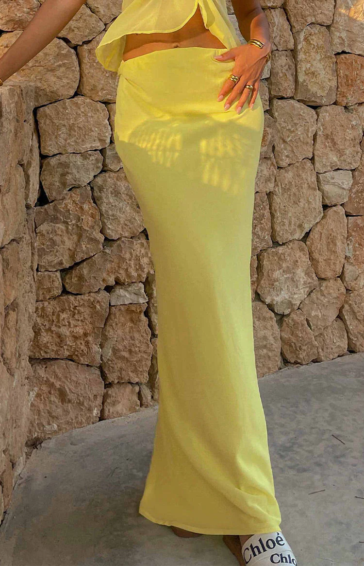 Jacqulin Yellow Maxi Skirt