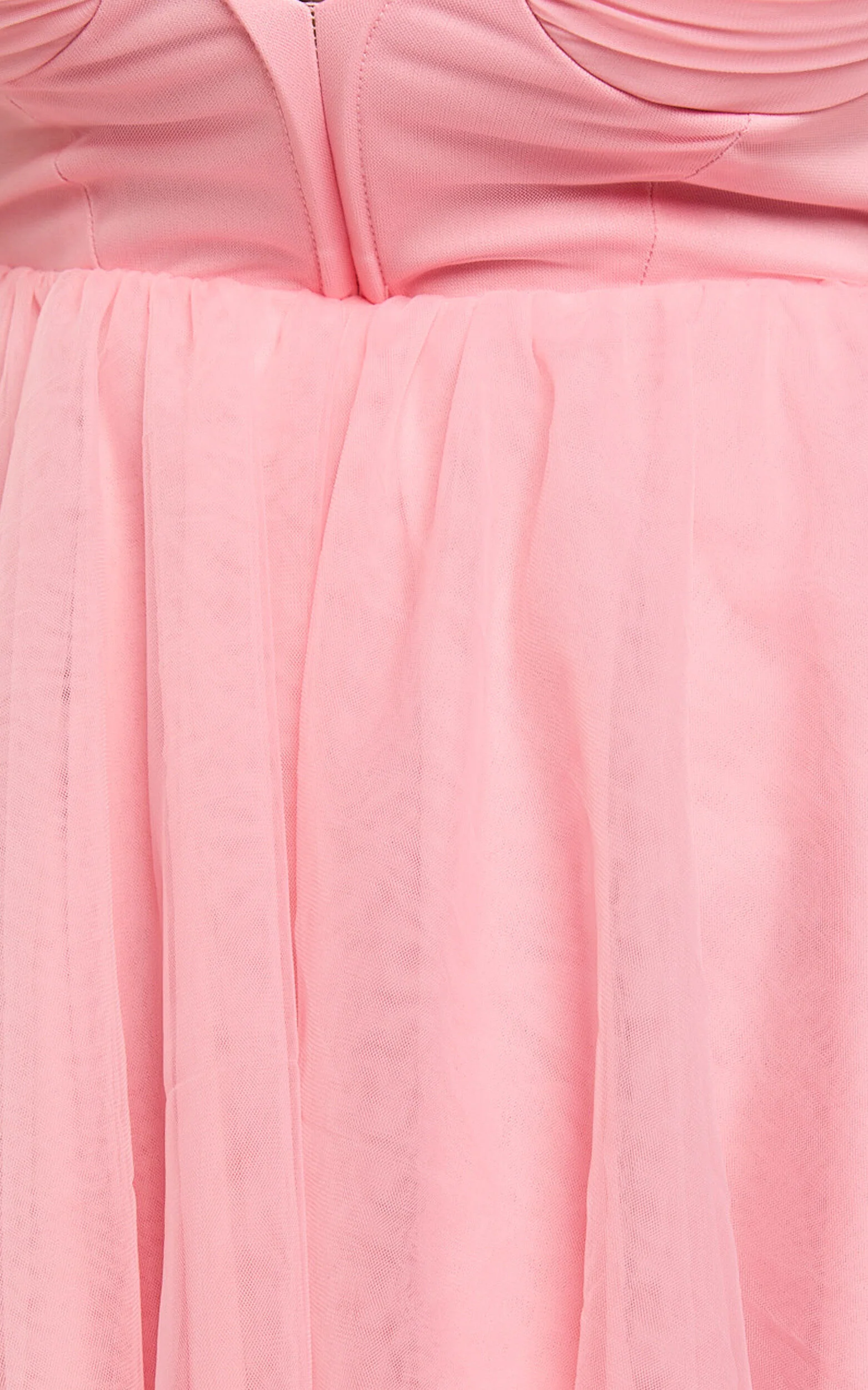 Gwen Mini Dress - Sweetheart Neck Cross Tie Back  Shift Dress in Pink