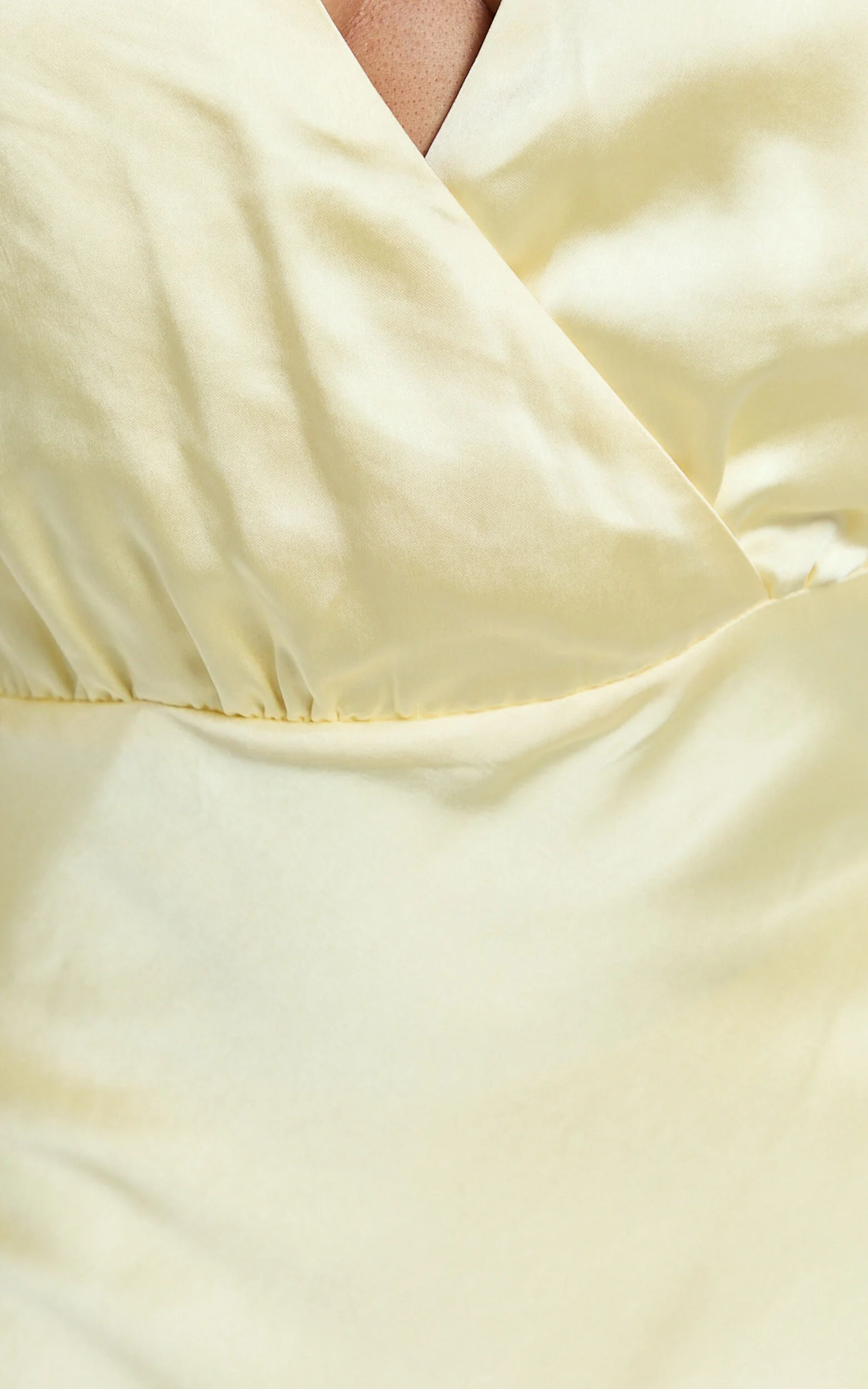 Hailey Maxi Dress - Cap Sleeve V Neck Dress in Lemon