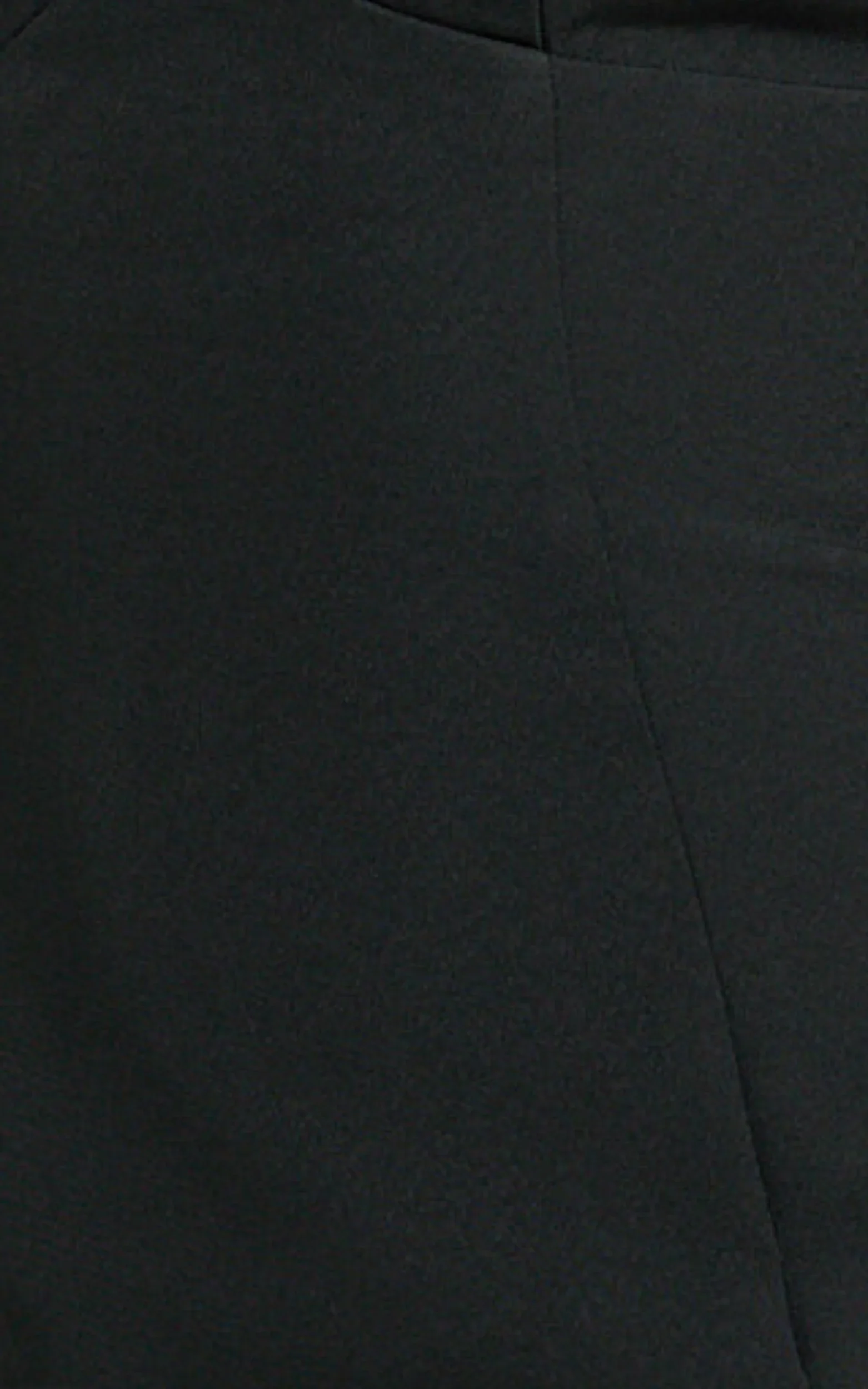 Lauren Maxi Dress - Plunge Halterneck High Split Dress in Black