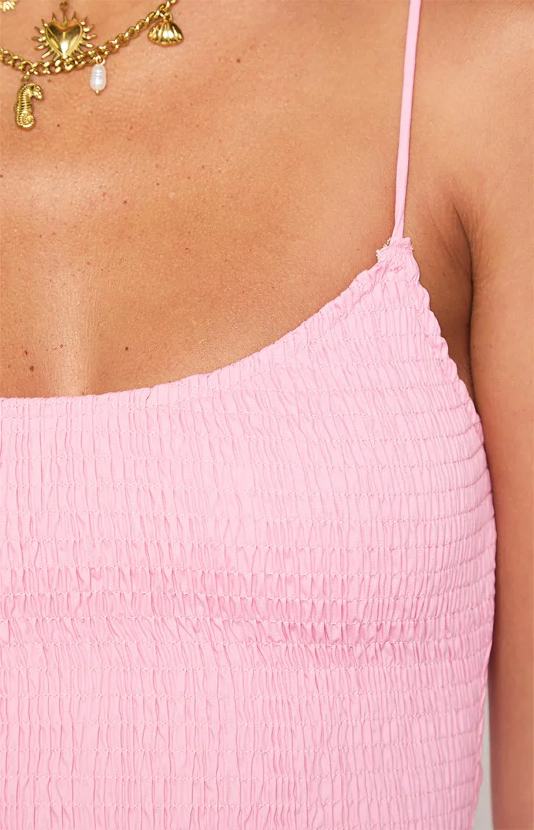 Sharmane Pink Mini Dress