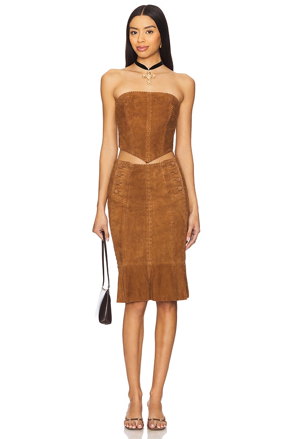 Handkerchief Leather Skirt