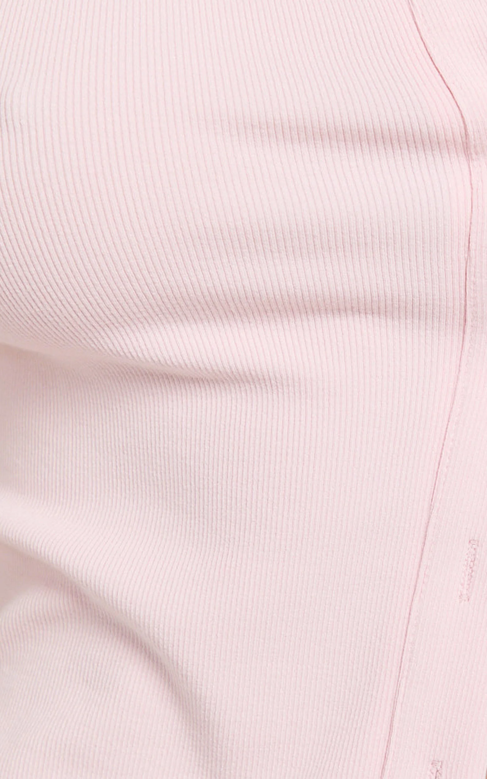 Brittany Two Piece Set - Ribbed Skirt Set in Pale Pink