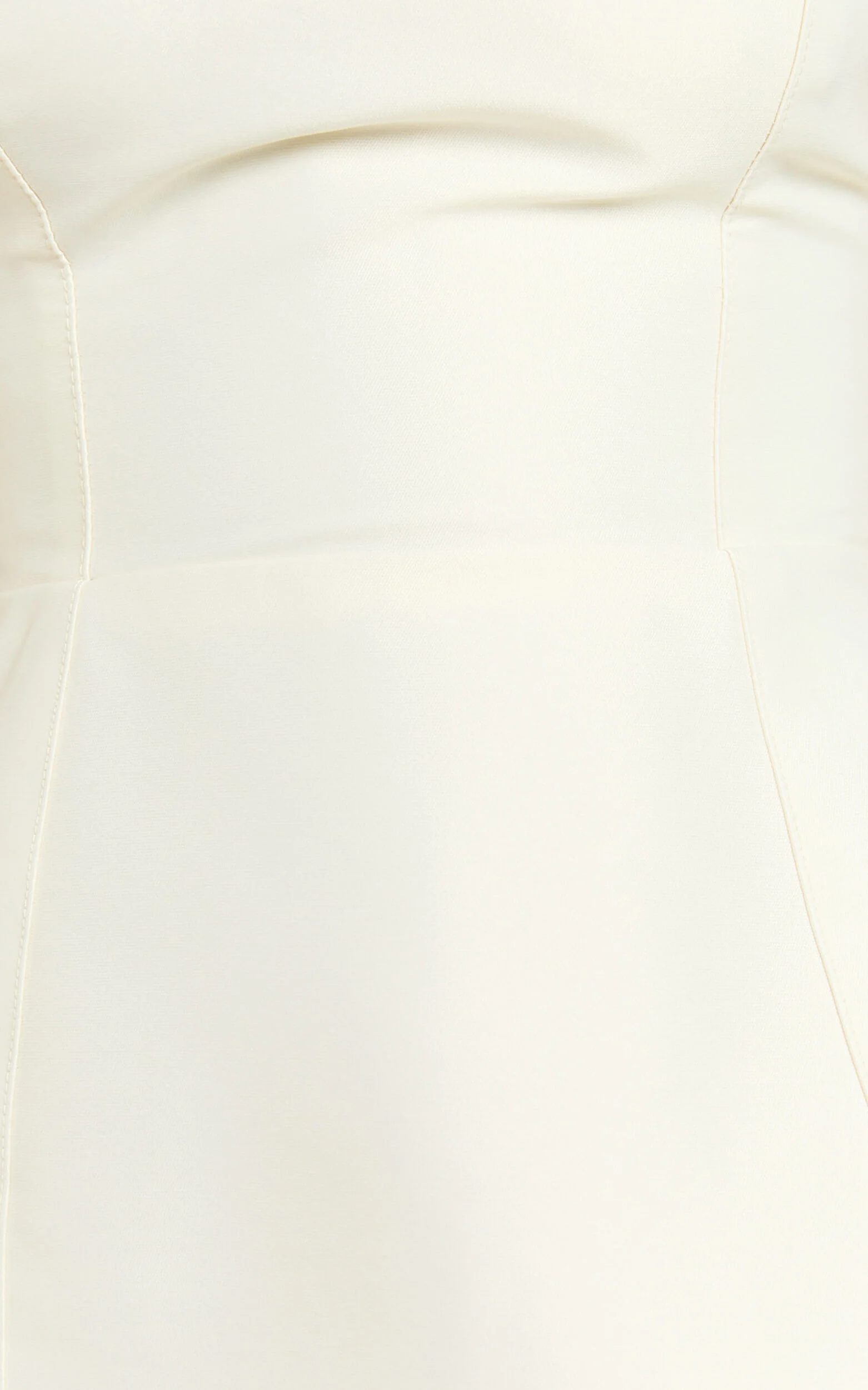 Carolina Mini Dress - Scoop Neck Panel Bodice Dress in Off White