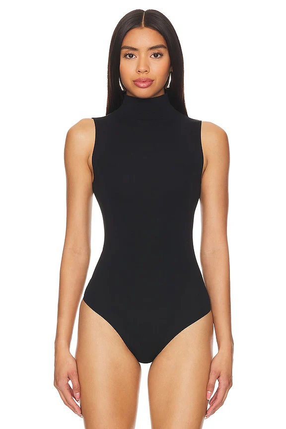 Ballet Seamless Mockneck Thong Bodysuit