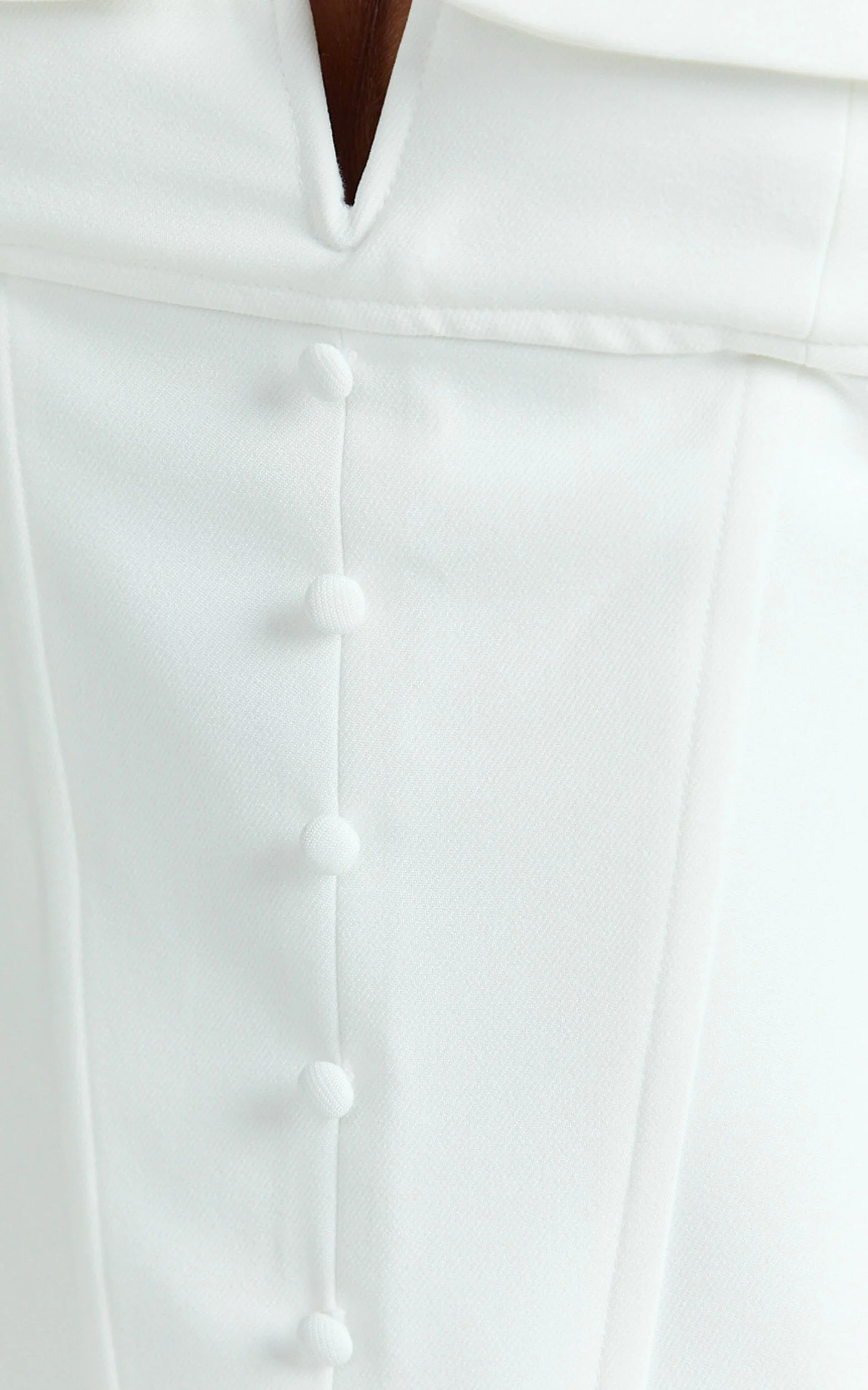 Stacey Two Piece Set - Cap Sleeve Square Neck Top And Mid Rise Fitted Skirt in White