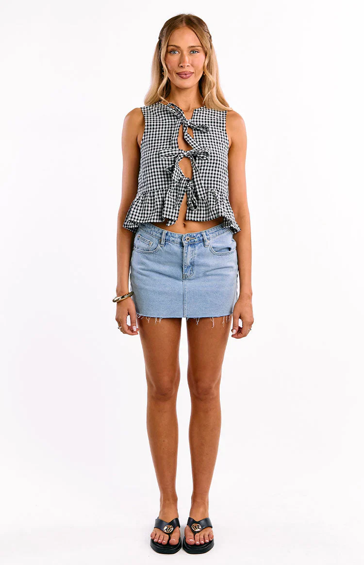 Baxter Black Gingham Top