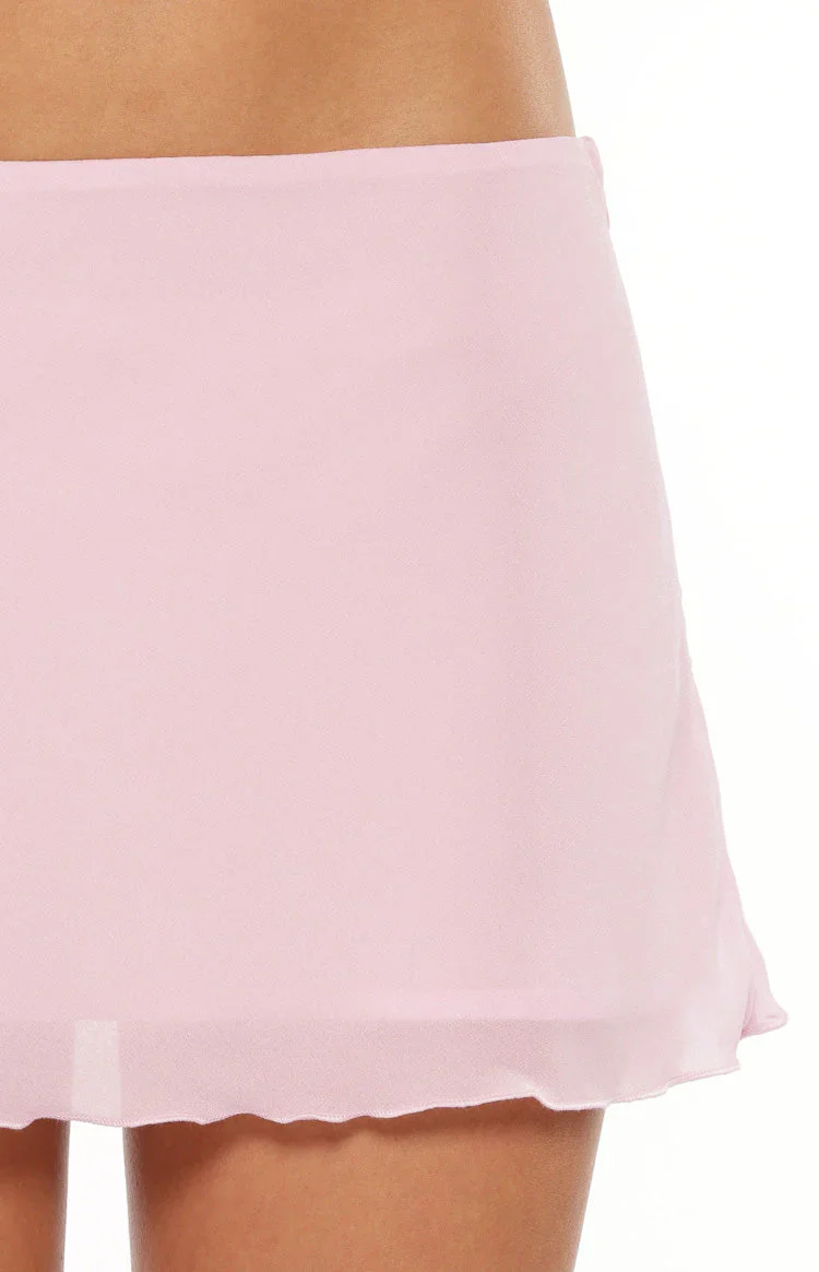 Delta Pink Woven Mini Skirt
