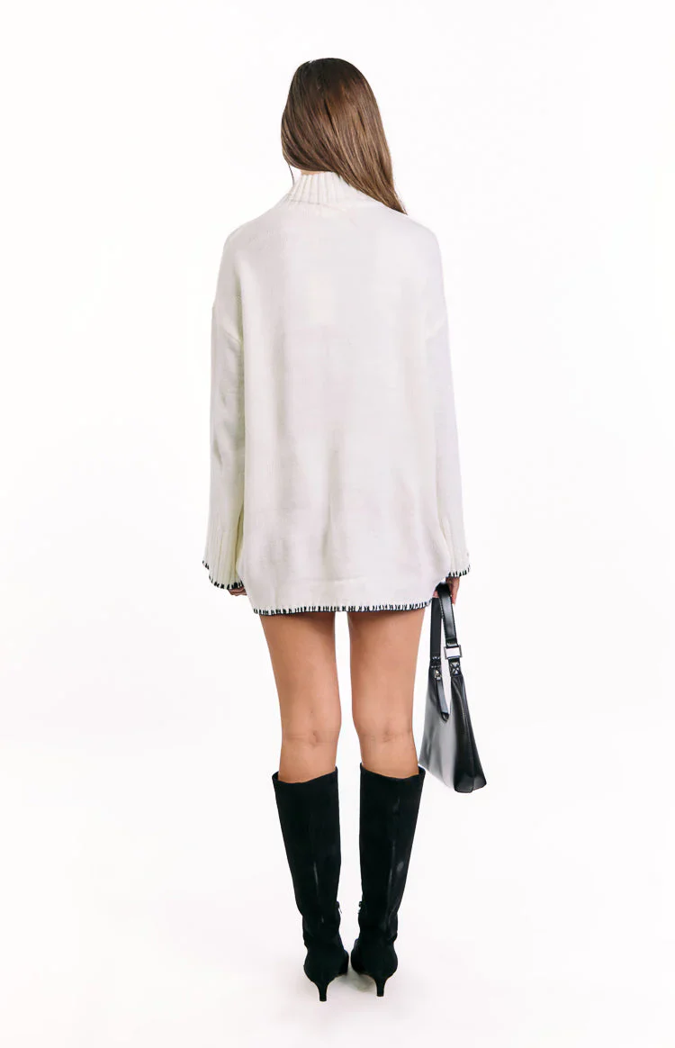 Flynn Cream Sweater Dress