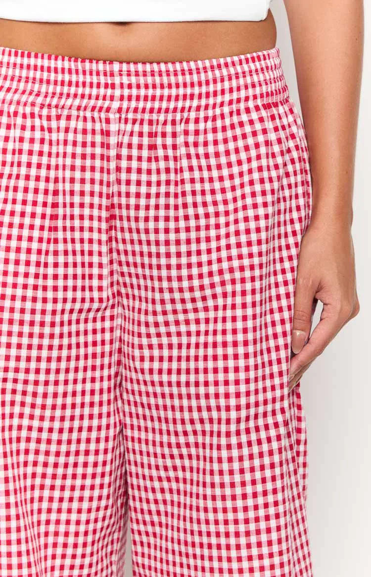 Mahalia Red Gingham Pants