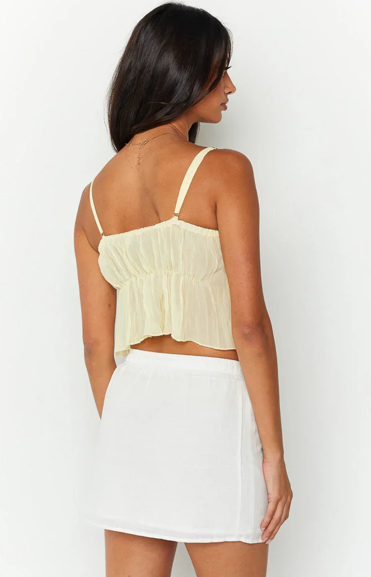 Maven White Mini Skirt