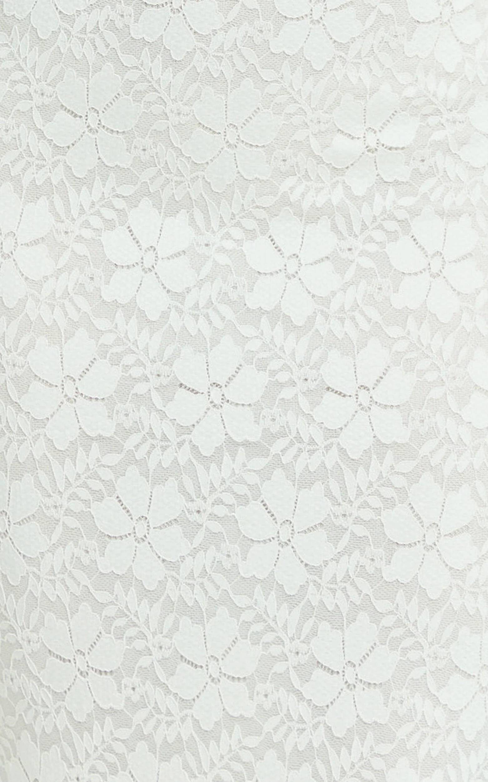 Carly Maxi Dress - Stretch Lace Scoop Neck Dress in Off White