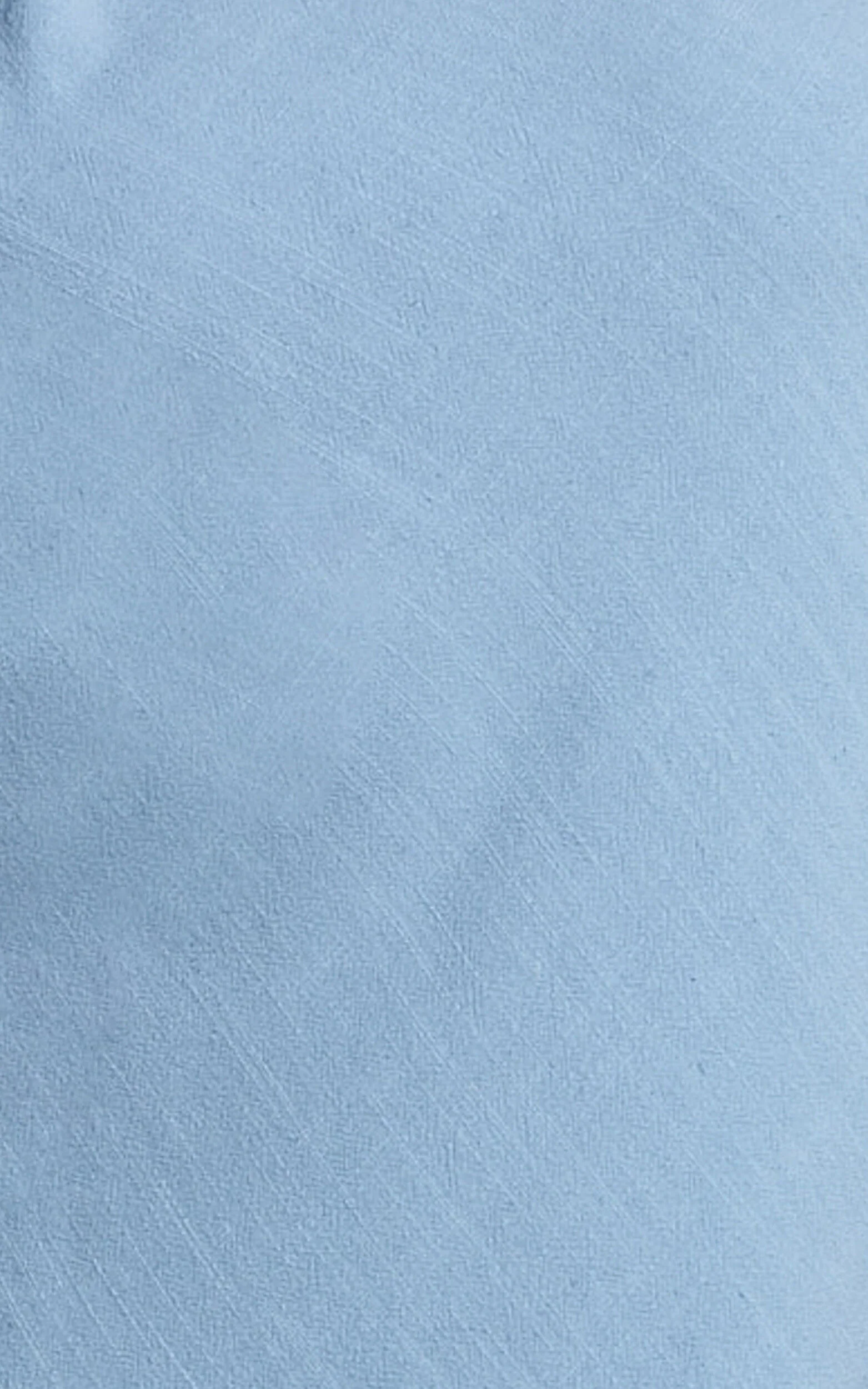 Jessenia Midi Dress - Linen High Neck Dress in Blue