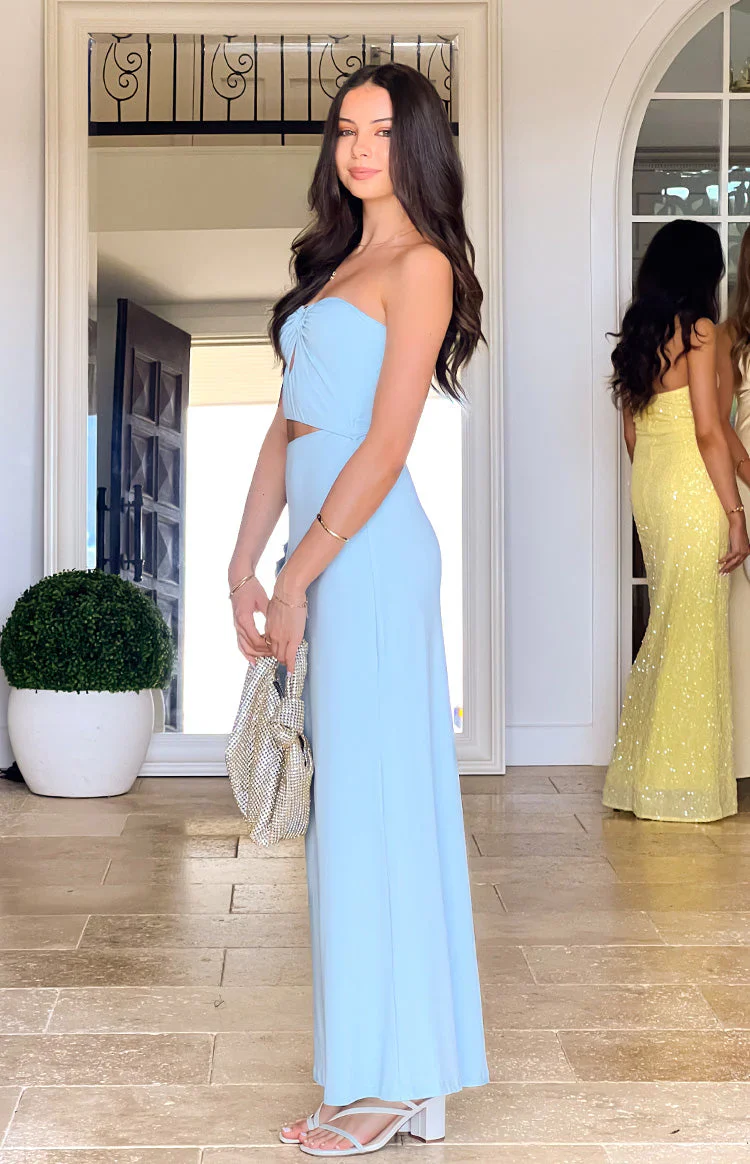 Kain Blue Strapless Maxi Dress