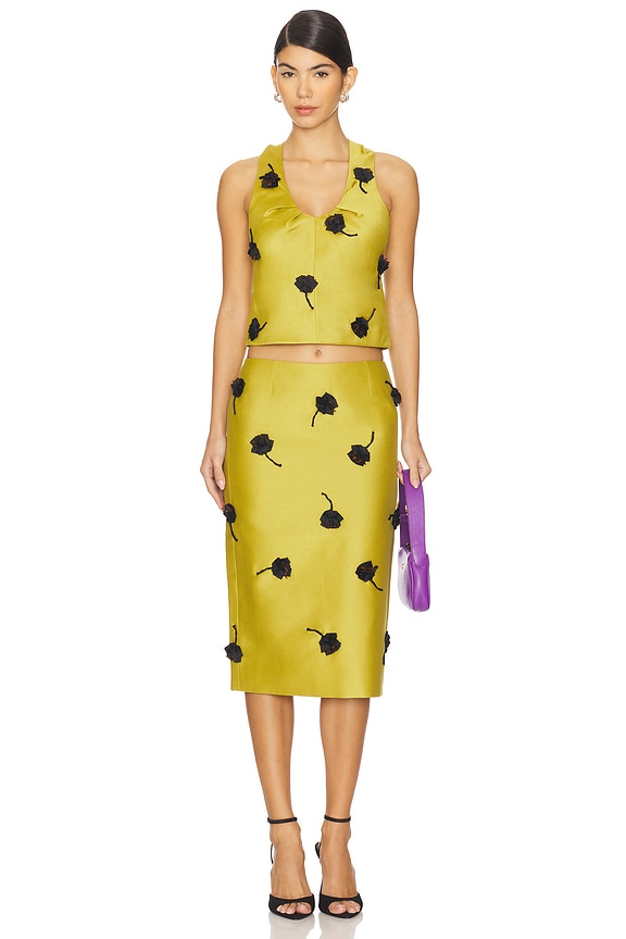 Back Slit Straight Skirt