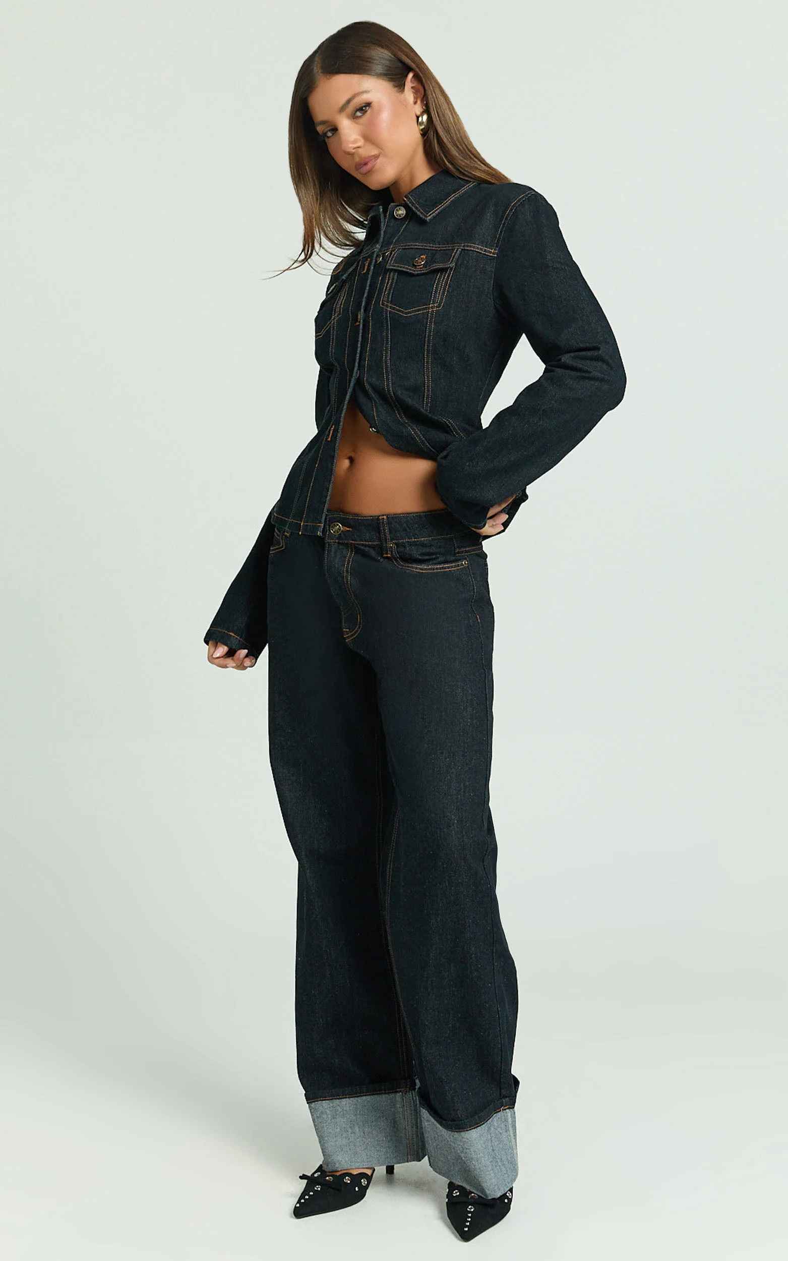 Lioness - Rider Denim Jacket in Dark Denim