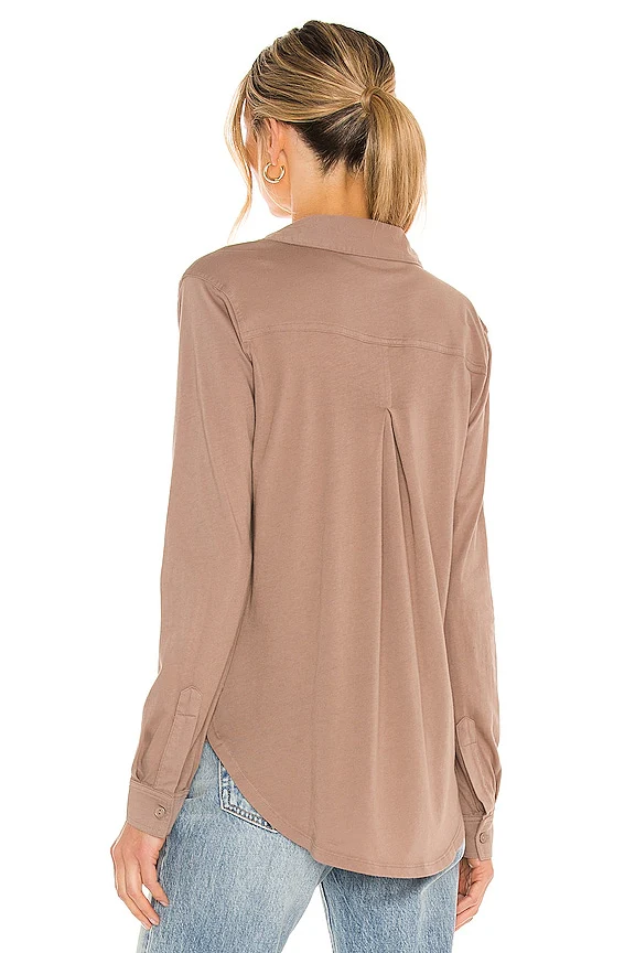 Light Weight Jersey Button Up