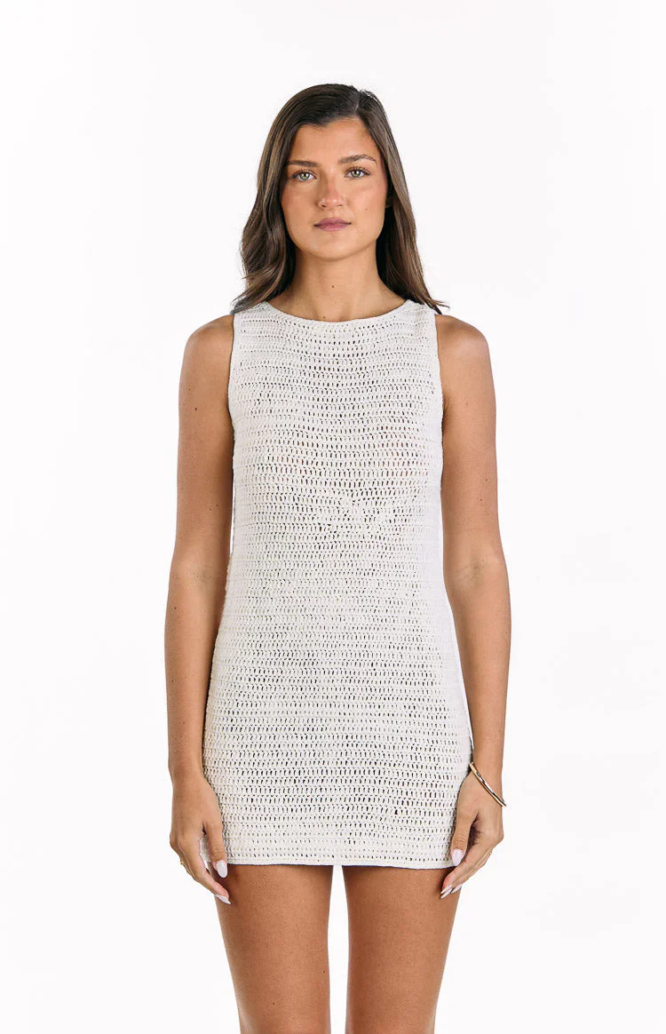 Annalee Cream Crochet Mini Dress