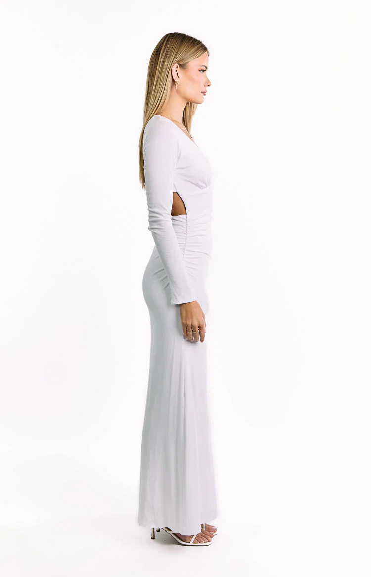 Grayson White Long Sleeve Maxi Dress