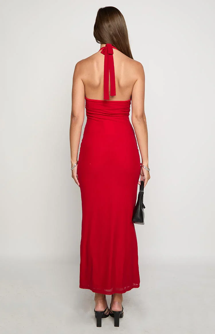 Raymin Red Maxi Dress
