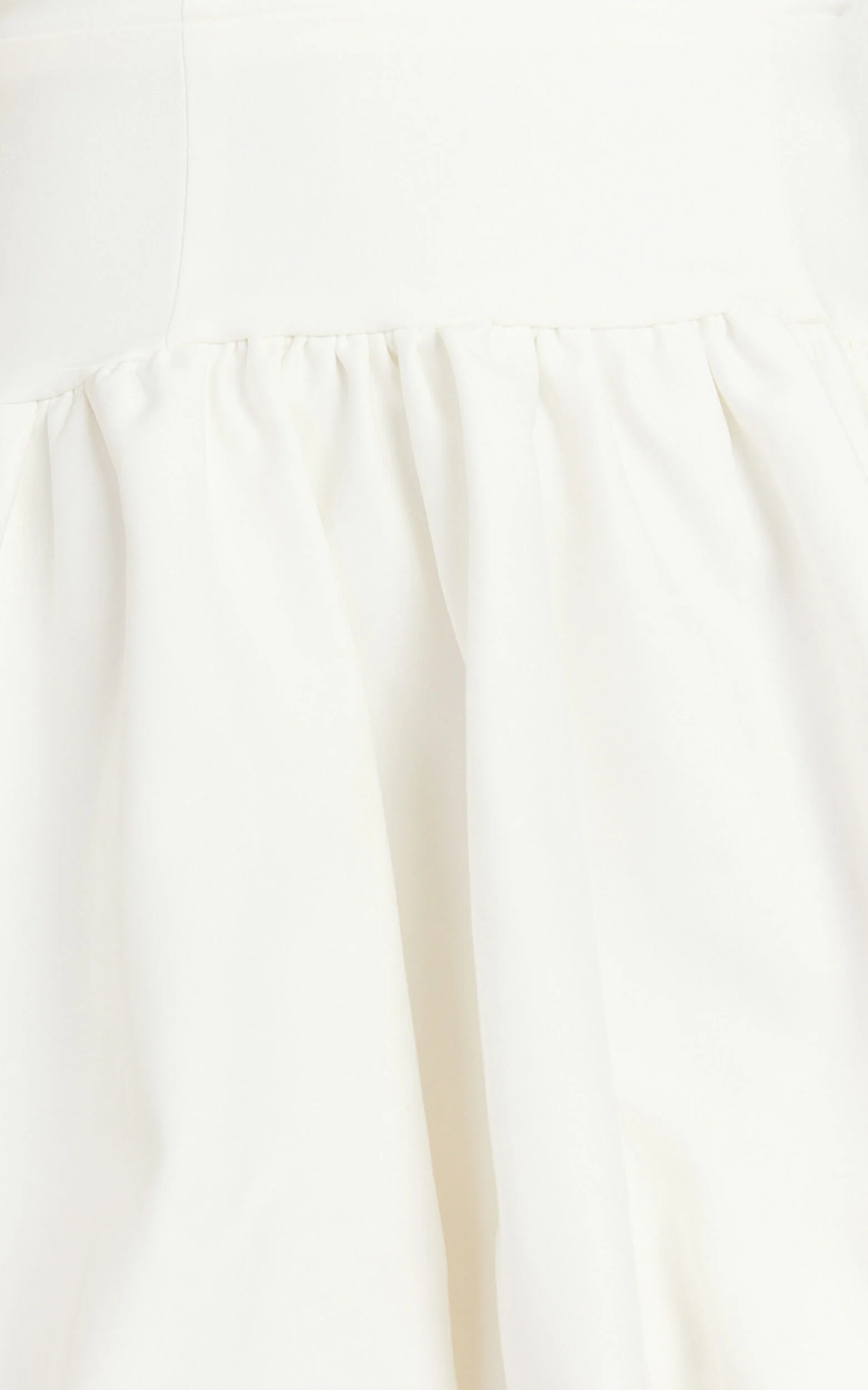 Kacey Mini Dress - Textured Drop Waist Bubble Hem Dress in Off White