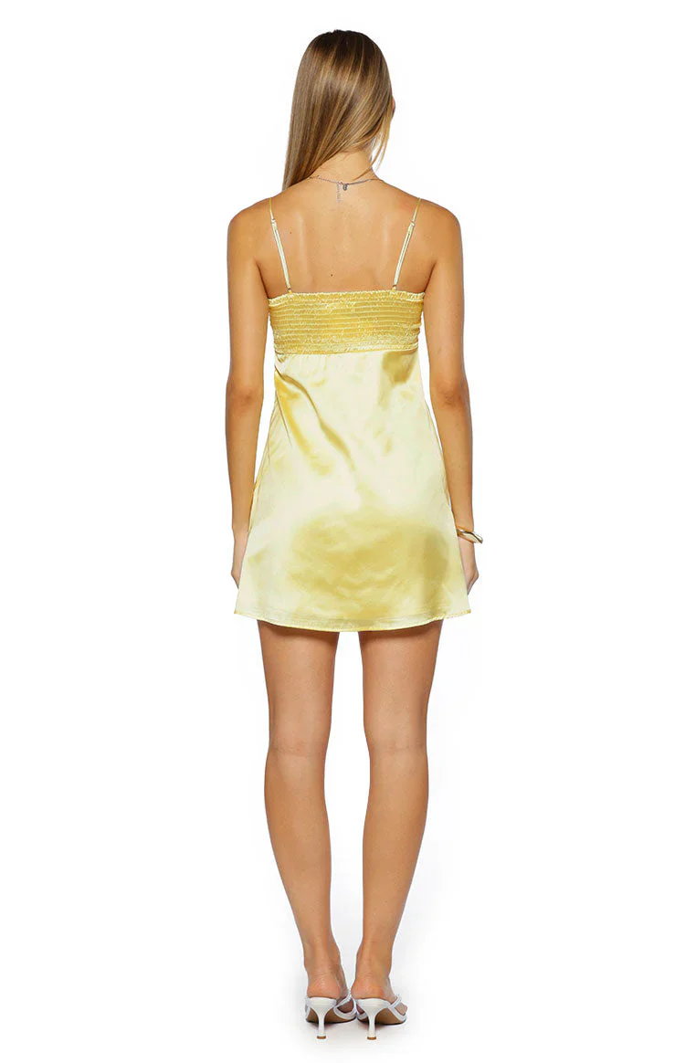 Chantell Yellow Mini Dress