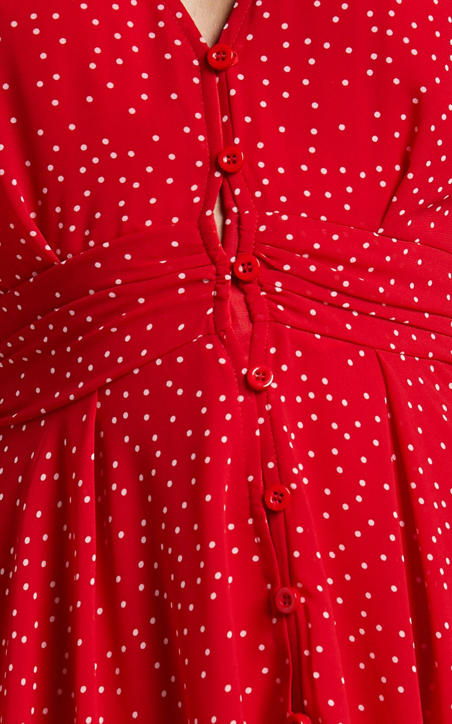 Hey Now Mini Dress - A line Dress in Red Spot