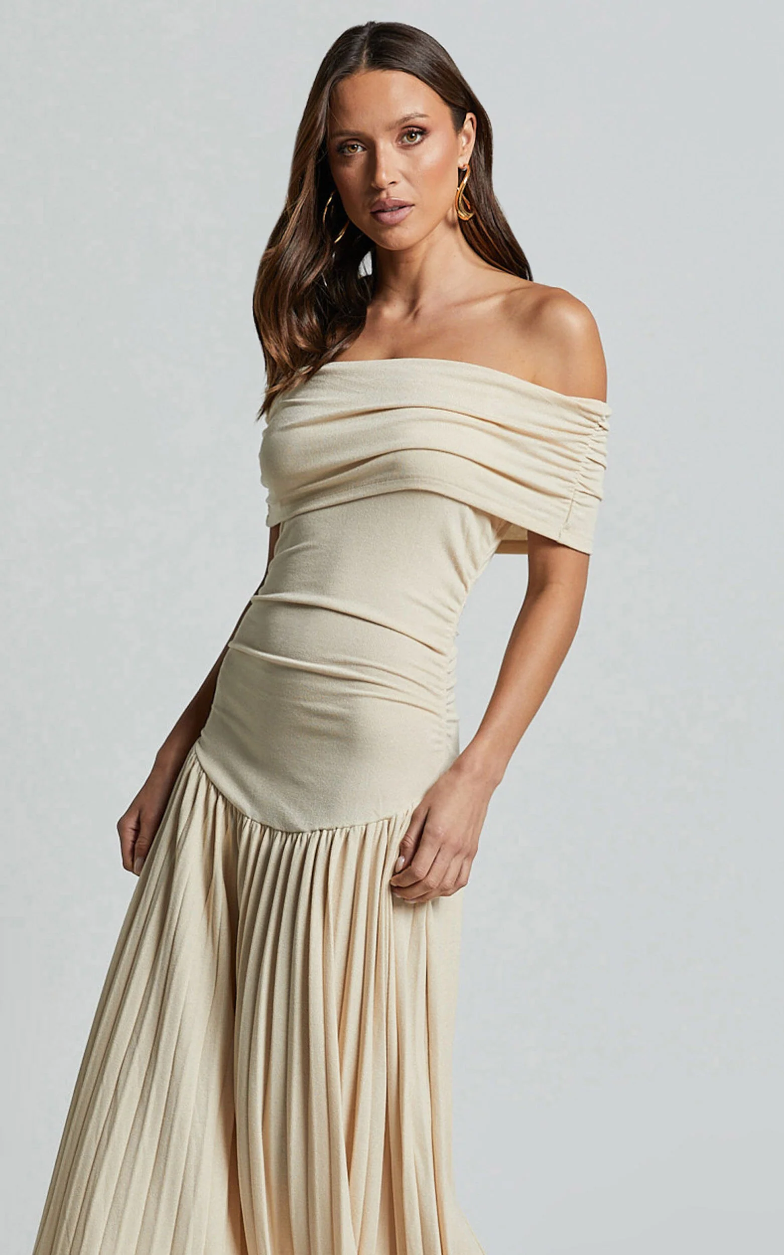 Lioness - Field Of Dreams Maxi Dress in Oatmeal